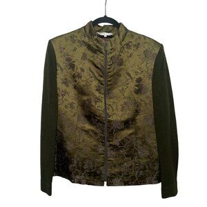 Silk Box Asian Inspired Embroidered Floral and Birds Women's Silk Set Sz 8